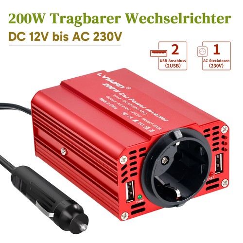 Auto 200w spannungswandler 12v - 200w,