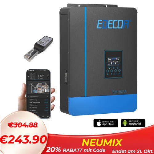 Edecoa 6200w 48v solar hybrid - 48v,