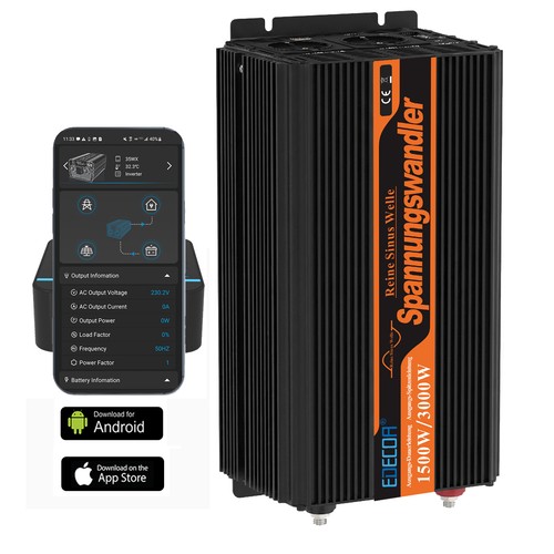 Edecoa app wechselrichter 12v - app,