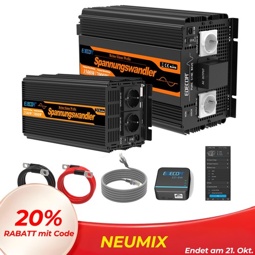 Edecoa 12v 230v reiner sinus - 230v,