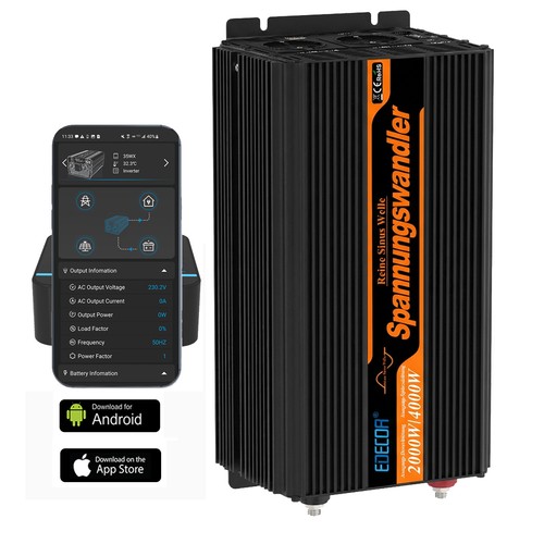 Edecoa app wechselrichter 12v - wechselrichter,
